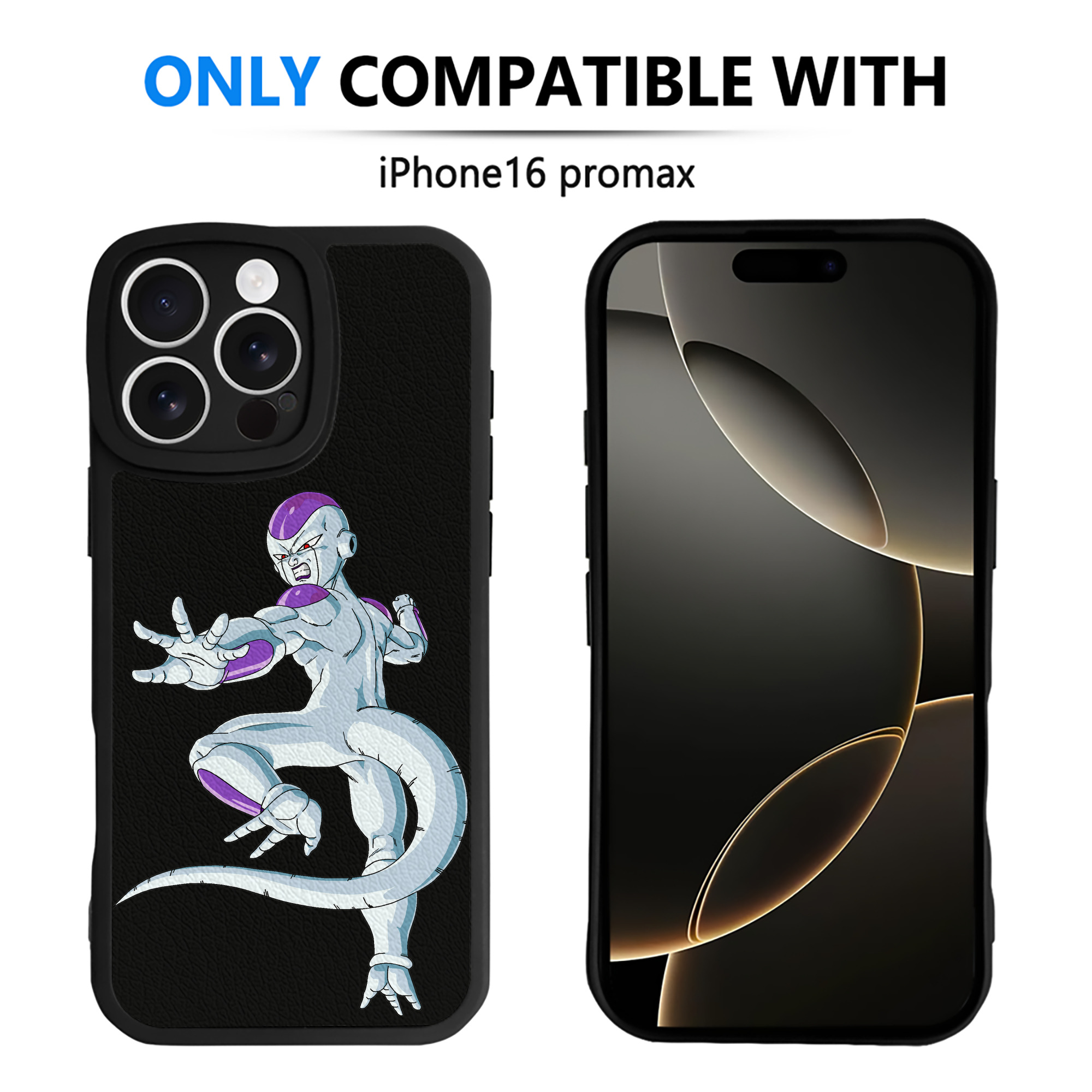 （画像用） ドラゴンボール フリーザ DRAGON BALL Frieza 【iPhone 16シリーズ対応】シリコンスマホケース（レザー調） 材質：シリコン